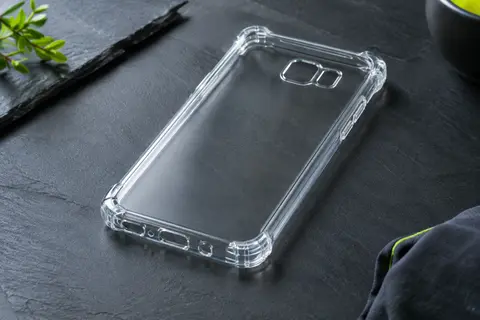 Coque transparente iVoler pour Galaxy A5 2017, avec coins renforcés et rebords surélevés